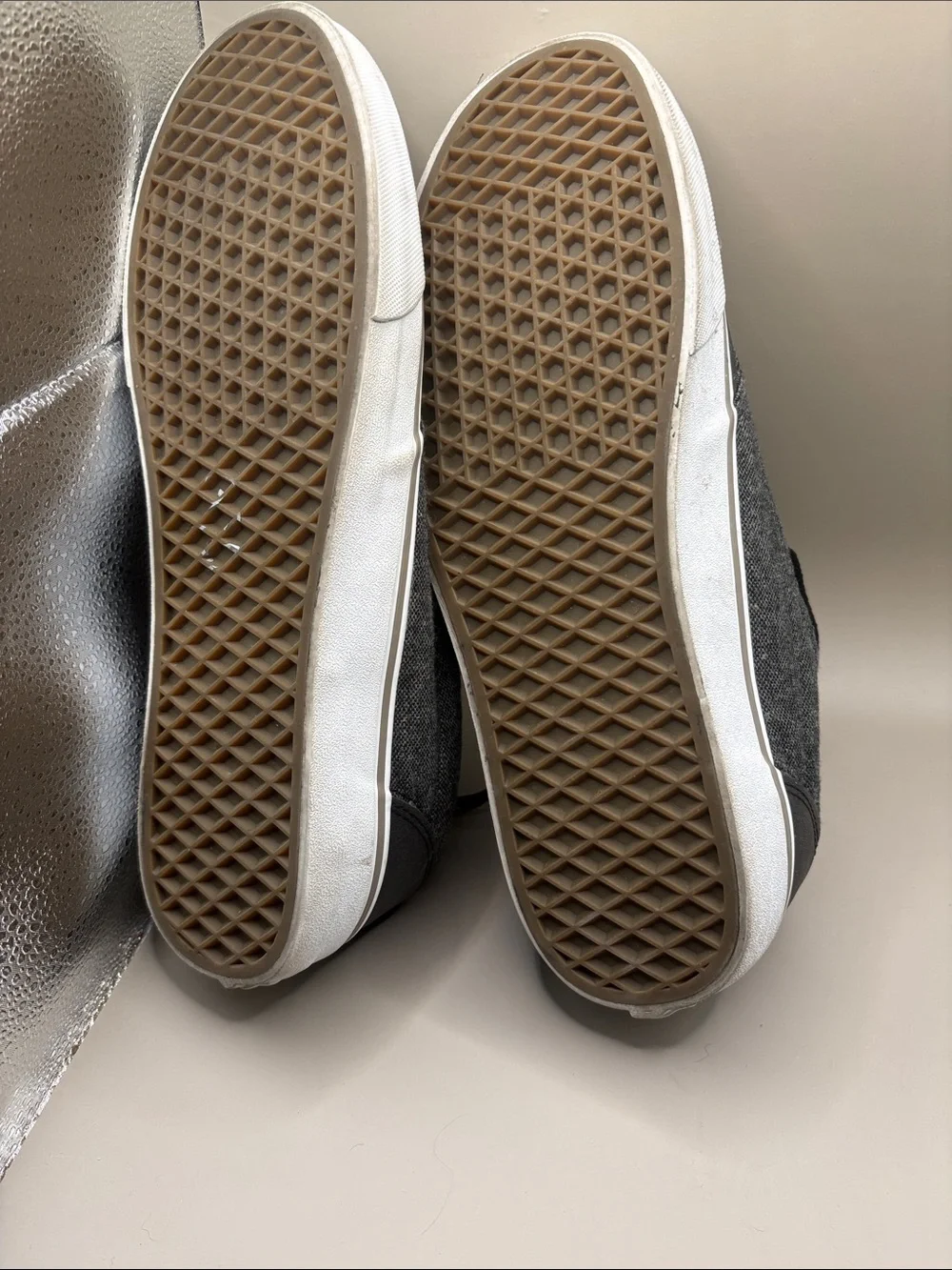 Vans Atlas Deluxe Black Canvas & Charcoal Low-Top Sneakers with Brown Accents
